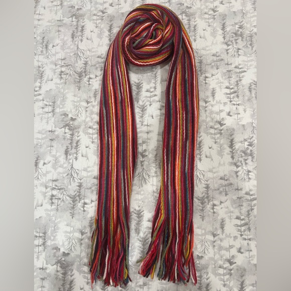 Colorful Alpaca knit Scarf- Made in Peru - Picture 2 of 5